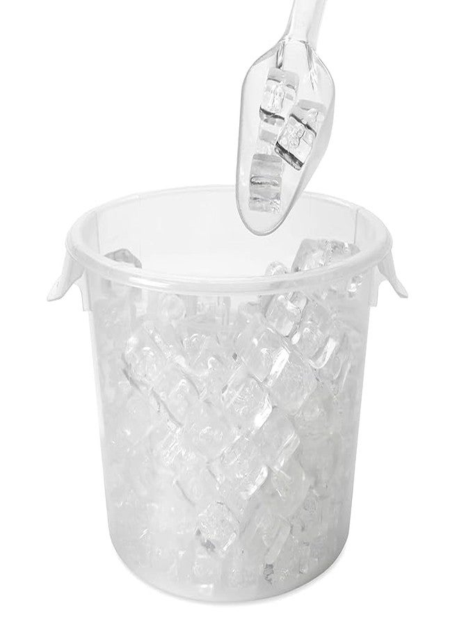 FUJIDENSO 1 Pack Plastic Utility Ice Scoop 6 ounces Clear, Heavy Duty Shatter Proof Kitchen Feed Scooper for Bar, Ice Bucket, Popcorn, Coffee Beans, Flour - Image 5